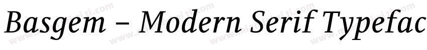 Basgem – Modern Serif Typeface字体转换